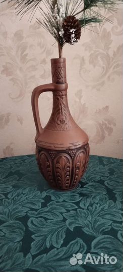 Бутылка кувшин керамика