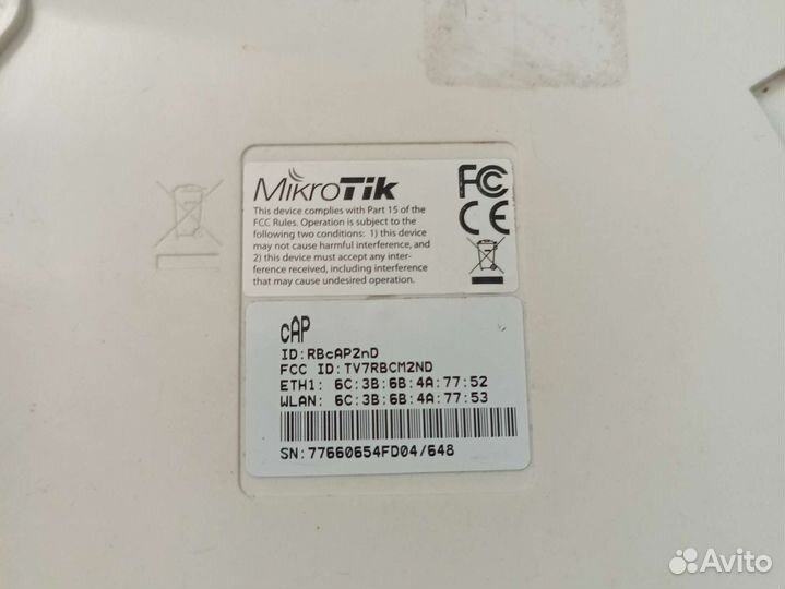 Mikrotik cAP rbcap2nd wifi точка доступа