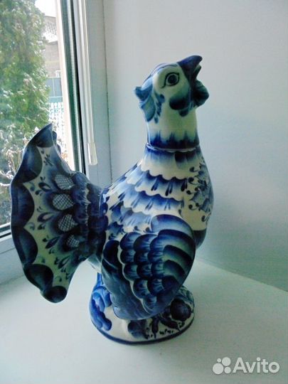 Гжель фарфор Токующий Глухарь Сосуд для вина/сока