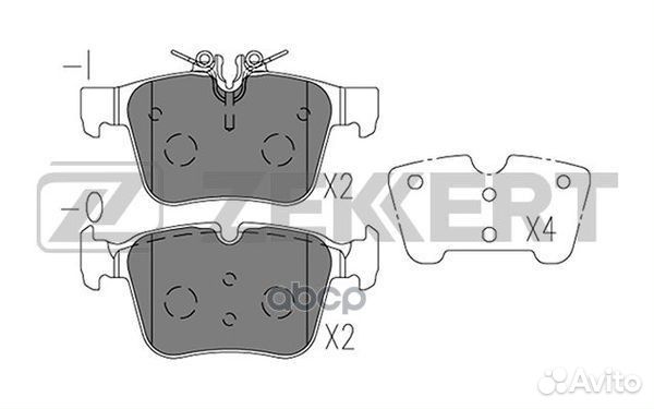 Колодки торм. диск. задн. MB C-Class (205) 13