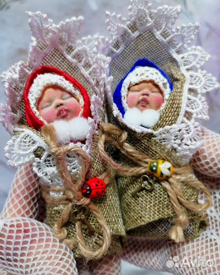 Ватная елочная игрушка 