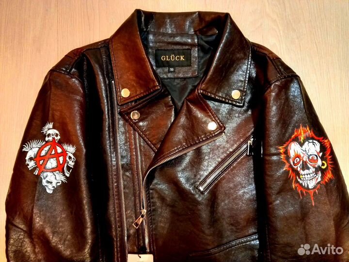 Кастомная панк косуха с росписью Король И Шут