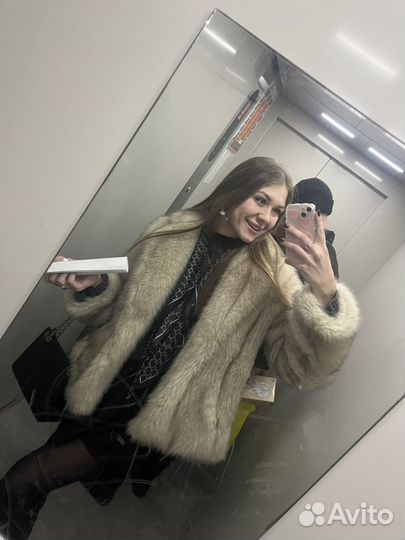 Шуба из эко меха