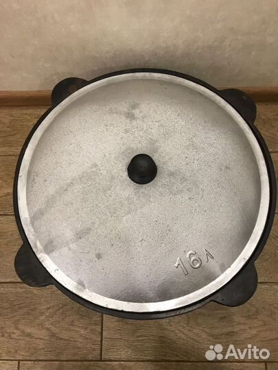 Казан чугунный 16 литров с крышкой