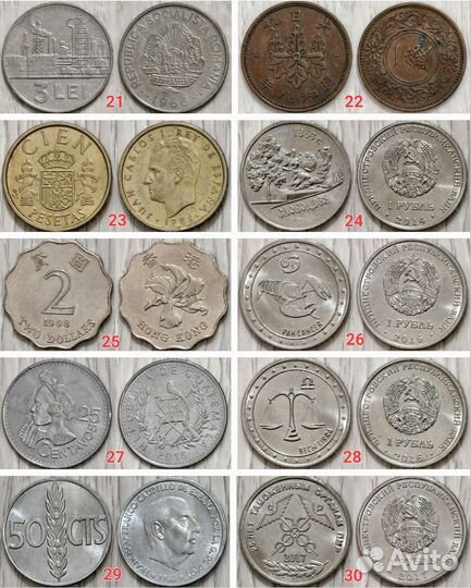 Иностранные монеты альбом 20