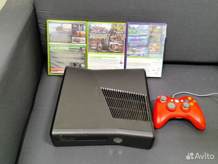 Xbox 360 slim 250гб лицензионная + диски