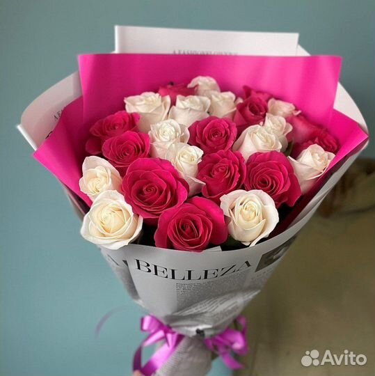 25 роз Эквадор. Доставка цветов