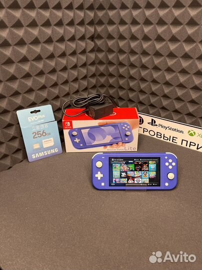 Nintendo switch lite чип + 256гб + 46 игр