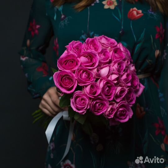 Букет 21 Светло-Розовая Роза (40 см.)