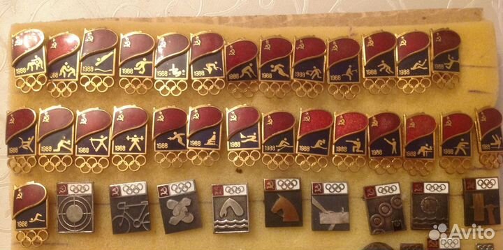 Олимпийские игры Сеул 1988 значки спортсмена СССР