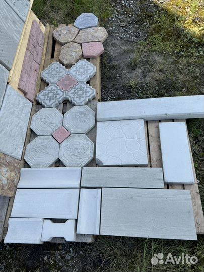 Плитка, брусчатка, водосток, бордюр