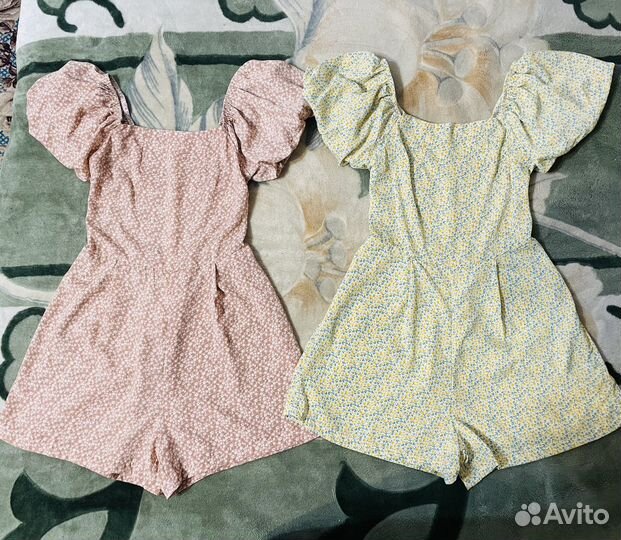 Комбинезон женский размер XS пудра и желтый