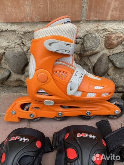 Роликовые коньки детские с комплектом защиты
