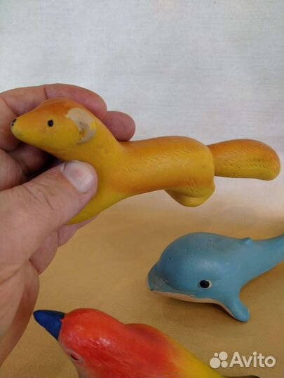 Резиновые игрушки пищалки СССР