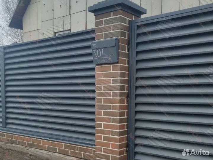 Забор жалюзи горизонтальный