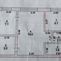 2-к. квартира, 45,1 м², 1/2 эт.