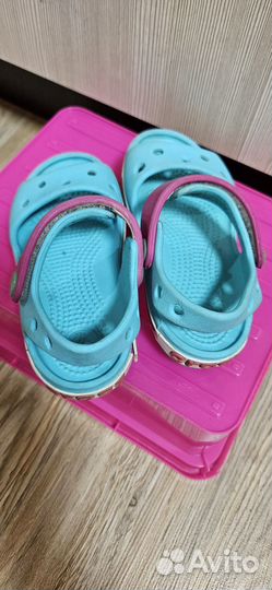 Сандали crocs c7 оригинал синие/голубые