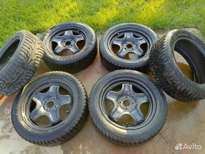 Зимняя резина 205 55 16 диски r16 литые рено