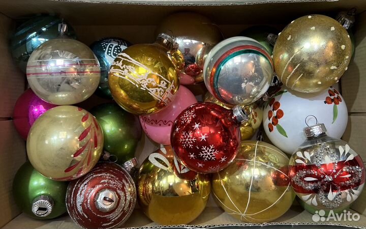 Новогодние шарики стекло СССР