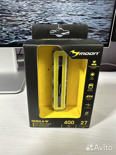 Велофонарь передний moon nebula 400 lm