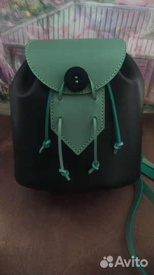 Рюкзак женский натуральная кожа черный