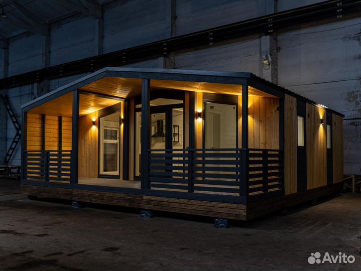 Модульный дом 60 м2 под ключ, 2 спальни, терраса