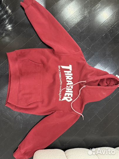 Толстовка thrasher бордовая