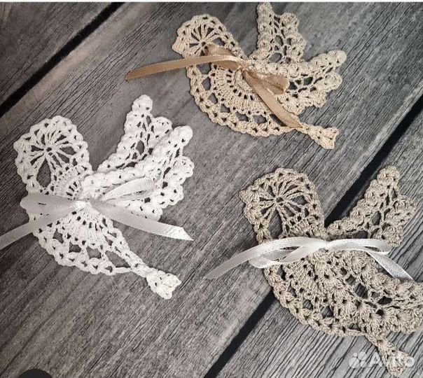 Вязаные украшения для дома. Птички. Ручная работа