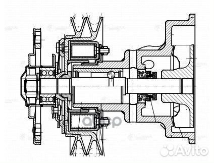 Насос водяной газ 3309 Д245.7 Евро-3 (с эмм, 24В)