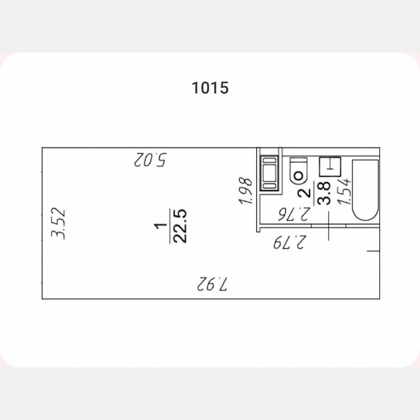 Апартаменты-студия, 26,3 м², 10/10 эт.