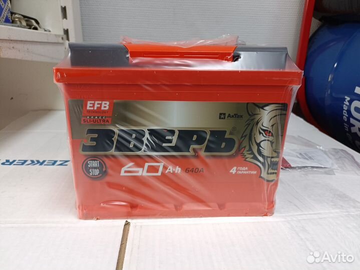 Аккумулятор Зверь EFB 60 Ач, обратный