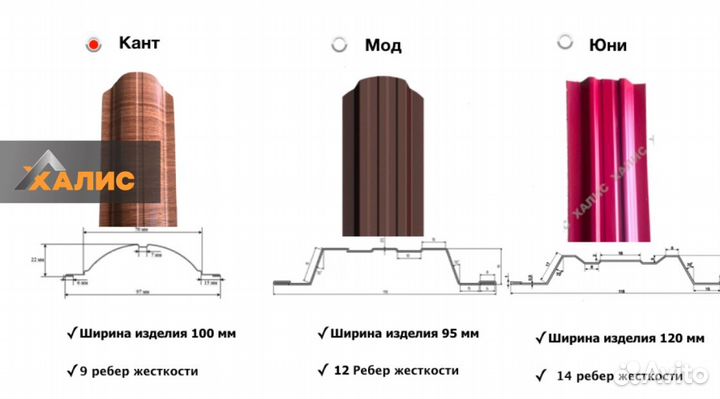 Евроштакетник фигурный