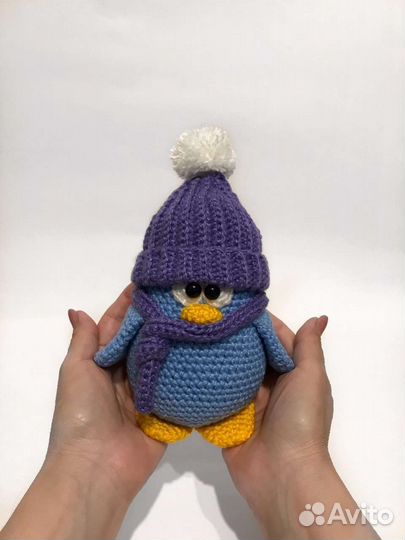 Мягкая игрушка пингвин, ручной работы