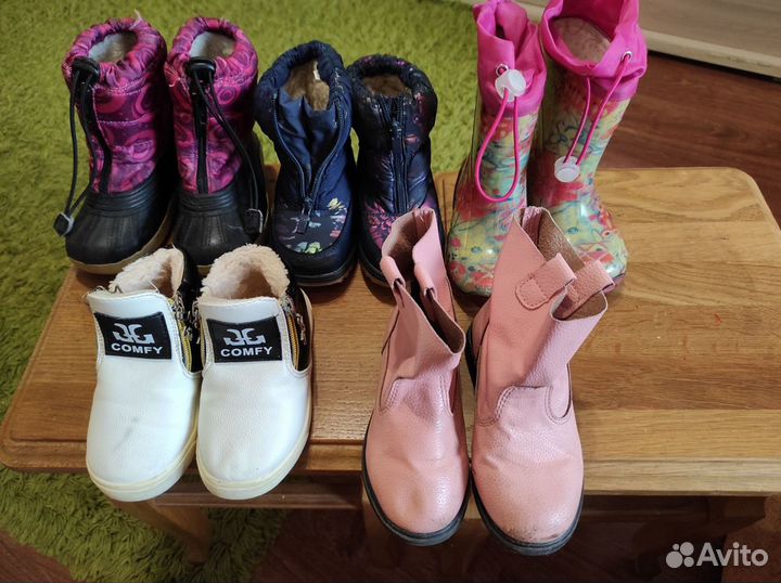 Сапоги, ботинки для девочки 24 25 размер