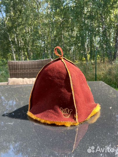 Банная шапка из натуральной овчины