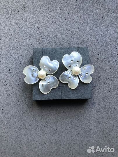 Свадебное украшение веточка серьги ручной работы