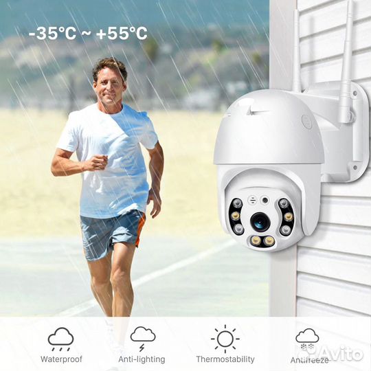 Уличная IP камера evkvo 2Mpx с SIM картой 4G