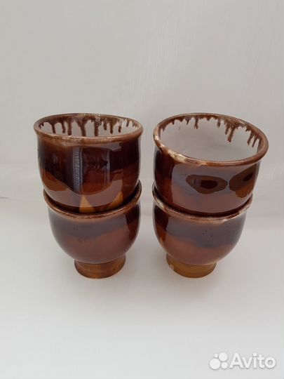 Керамические чашки пиалы стаканы кружки 4 шт