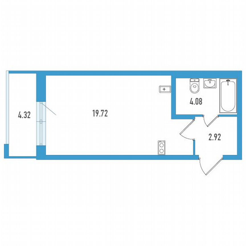 Квартира-студия, 28 м², 2/18 эт.