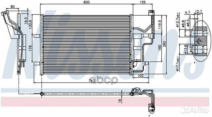 Радиатор кондиционера 94902 Nissens