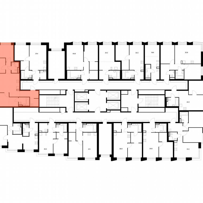 3-к. квартира, 77,1 м², 18/28 эт.