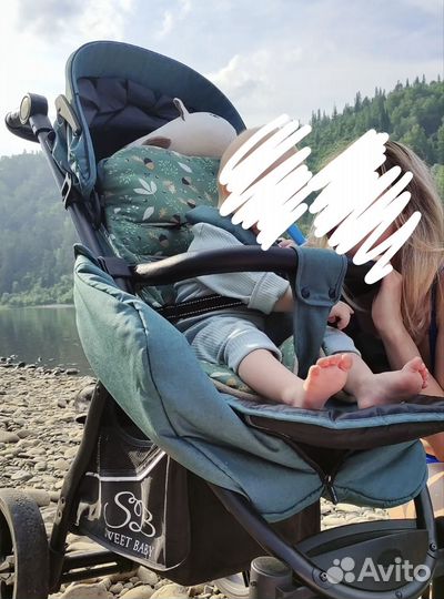 Прогулочная коляска sweet baby carisma green