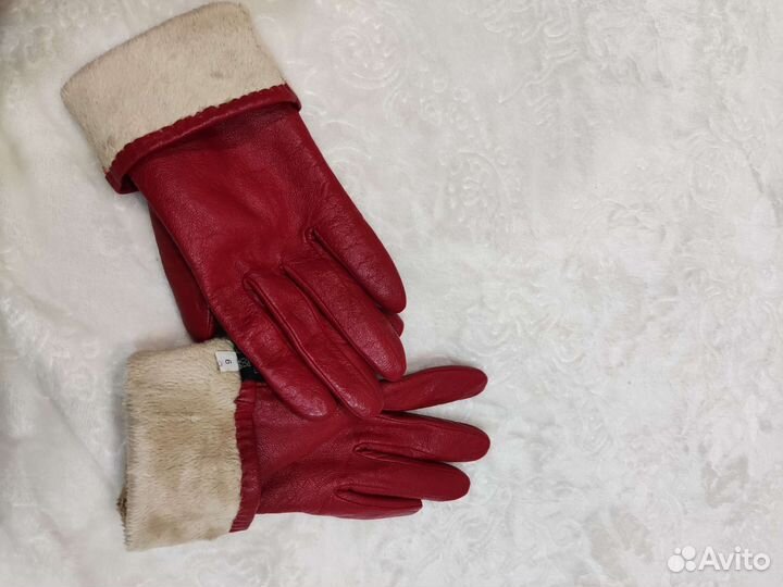 Перчатки женские кожаные 6 размер