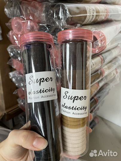 Резинки для волос в тубусах