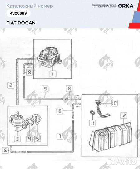 Топливный бак Fiat Dogan антикоррозия