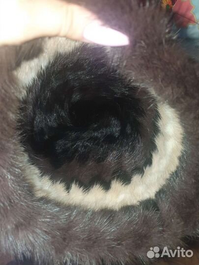 Шапка норковая вязка женская