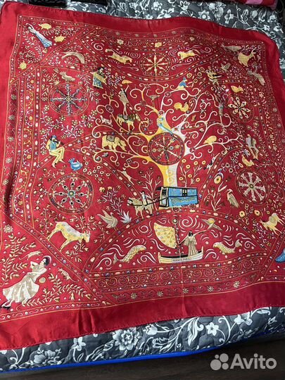 Палантин hermes оригинал с документом 2010 г