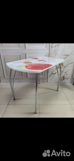 Стол обеденный Волна-2 В5 (Клубника)