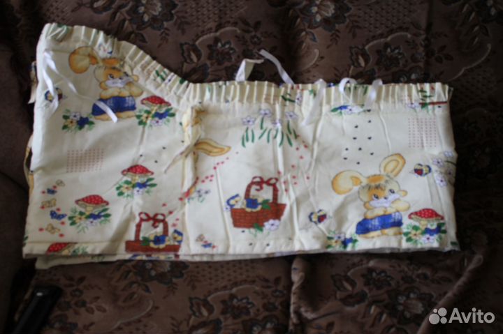 Мягкие бортики для кроватки и балдахин