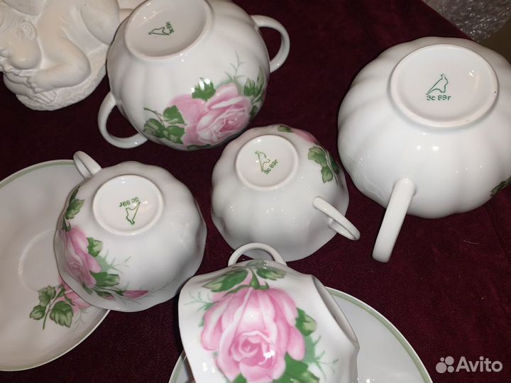 Сервиз дулево роза на белом